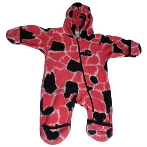 Columbia baby fleece bunting Smsnowsuit 6 months pnk black hooded winter Suit